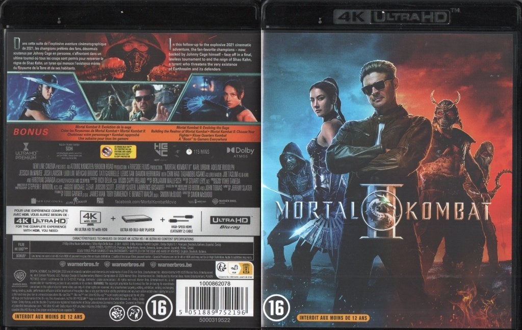 mortal kombat  (4k ultra-hd) neuf / nieuw, Film, Science Fiction en Fantasy, 4K Ultra HD Blu-ray, Italiaans
