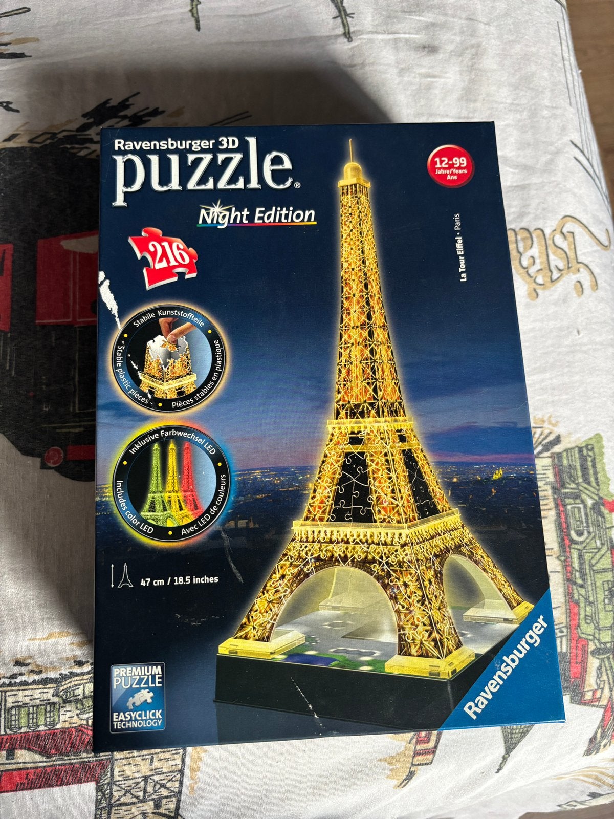 Ravensburger 3D Puzzel Eiffeltoren – 216 stukjes, Ophalen, Zo goed als nieuw