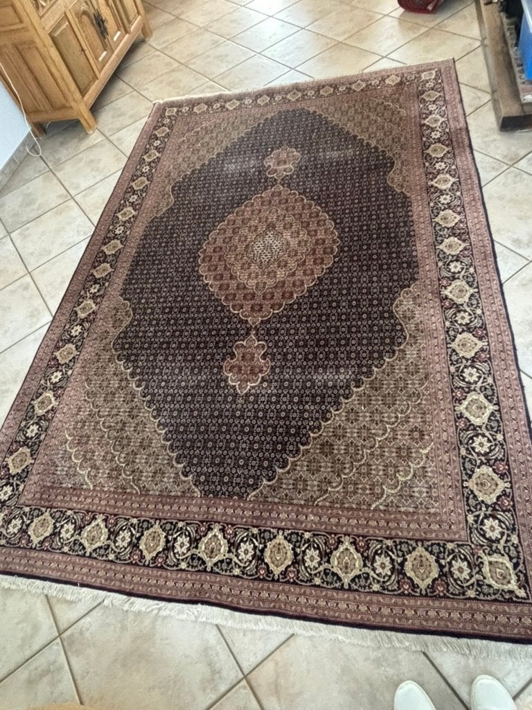 Groot oosters tapijt 307 x 207 cm , wol, met origineel label, Ophalen, Gebruikt, Vierkant, 200 cm of meer