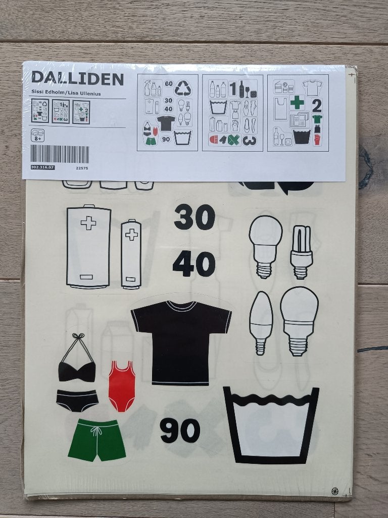 Decoratieve sorteerstickers voor kledij & was (nieuw), Enlèvement ou Envoi, Neuf, Multicolore, Plastique