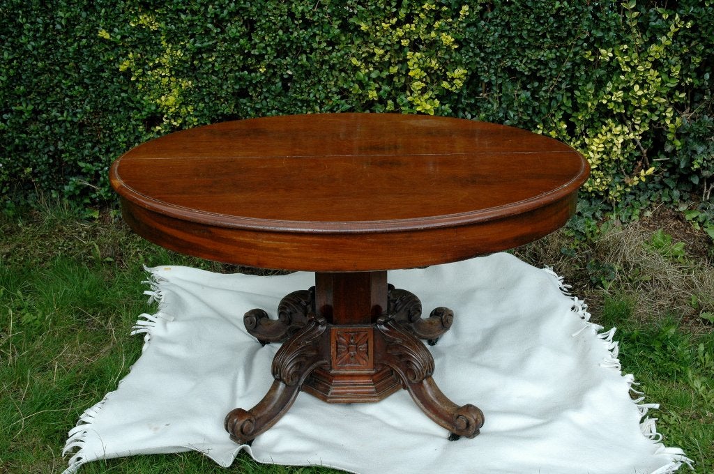 Table de salon/salle à manger avec allonges, Maison & Meubles, Cinq personnes ou plus, Rond, 50 à 100 cm, Enlèvement