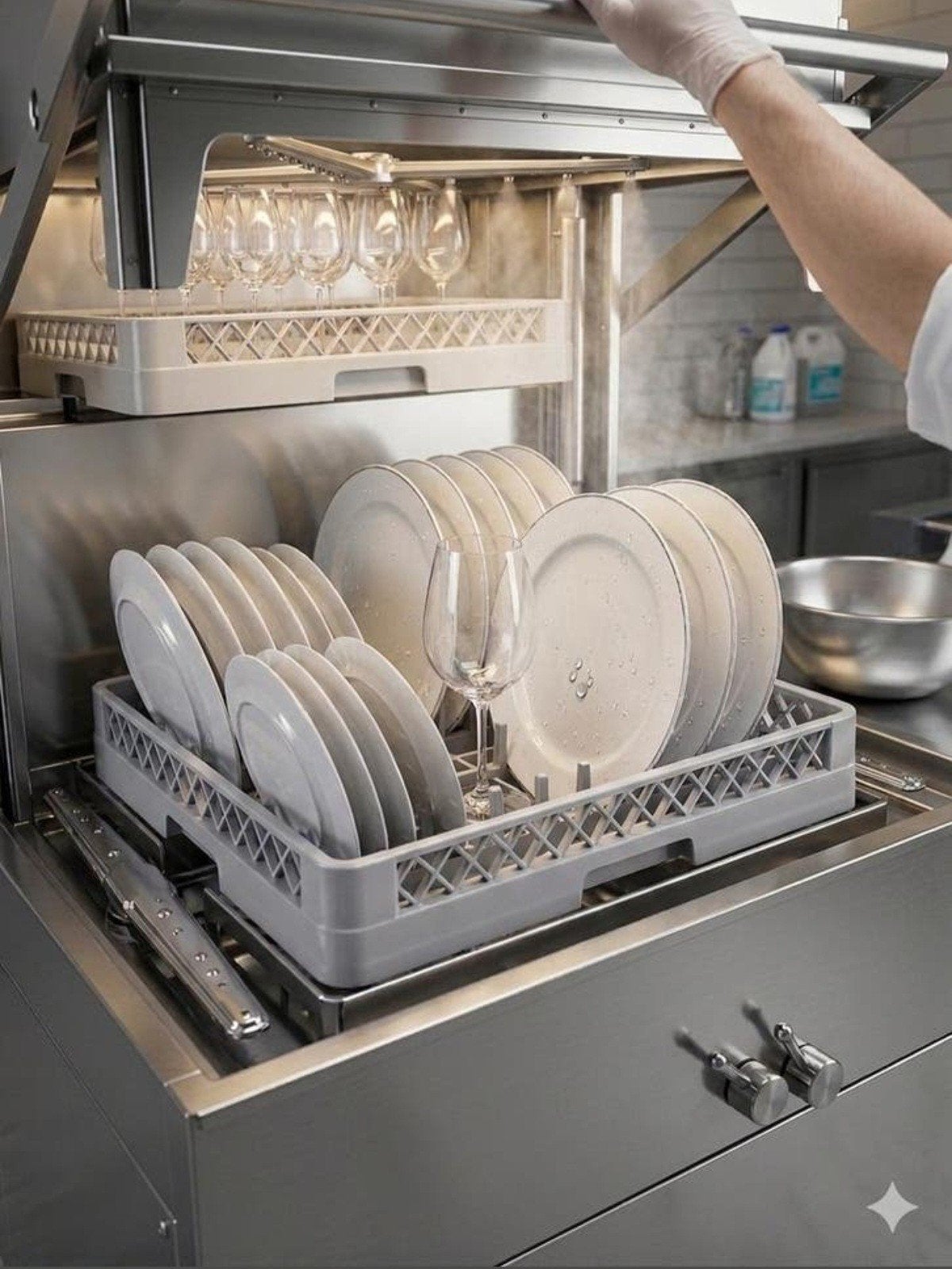 Lave-Vaisselle Professionnel Inox à Capot– Seulement 240€, Maison & Meubles, Cuisine | Casseroles & Poêles, Inox, Enlèvement ou Envoi