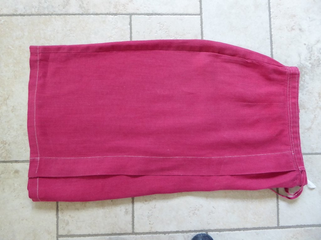 Lange linnen fuchsia rok m 38, Kleding | Dames, Rokken, Zo goed als nieuw, Ophalen
