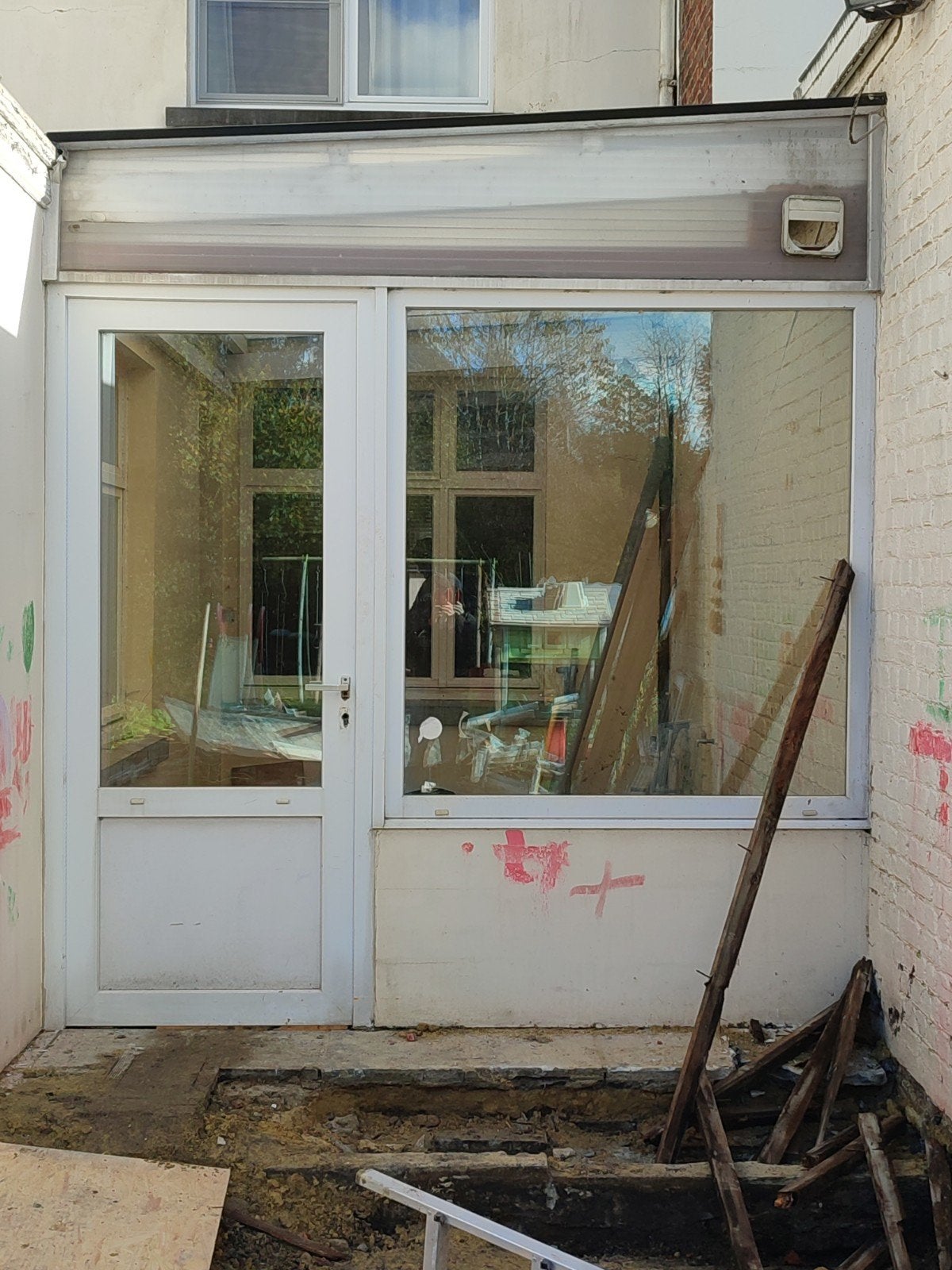 à donner - porte et châssis PVC, Overige materialen, Gebruikt, Raamkozijn, 150 tot 225 cm