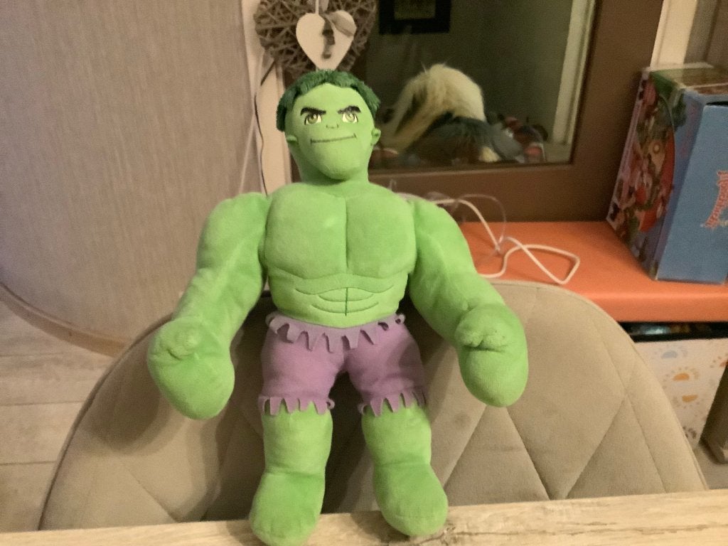 Marvel Hulk pluche character (30 cm), Groen, Overige karakters, Overige typen, Ophalen of Verzenden