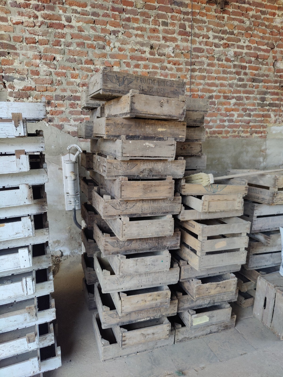 Boîtes à fruits + escabeau ancien +120 pièces disponibles, Enlèvement