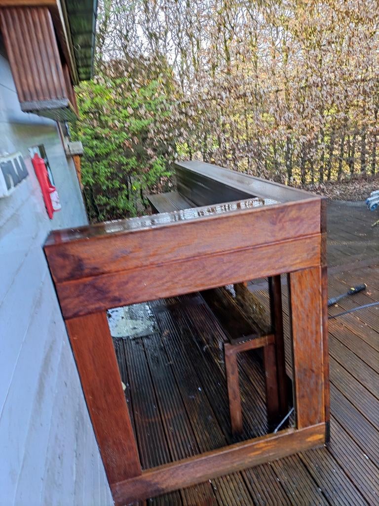 Stevige massieve houten bartafel / werktafel, Ophalen
