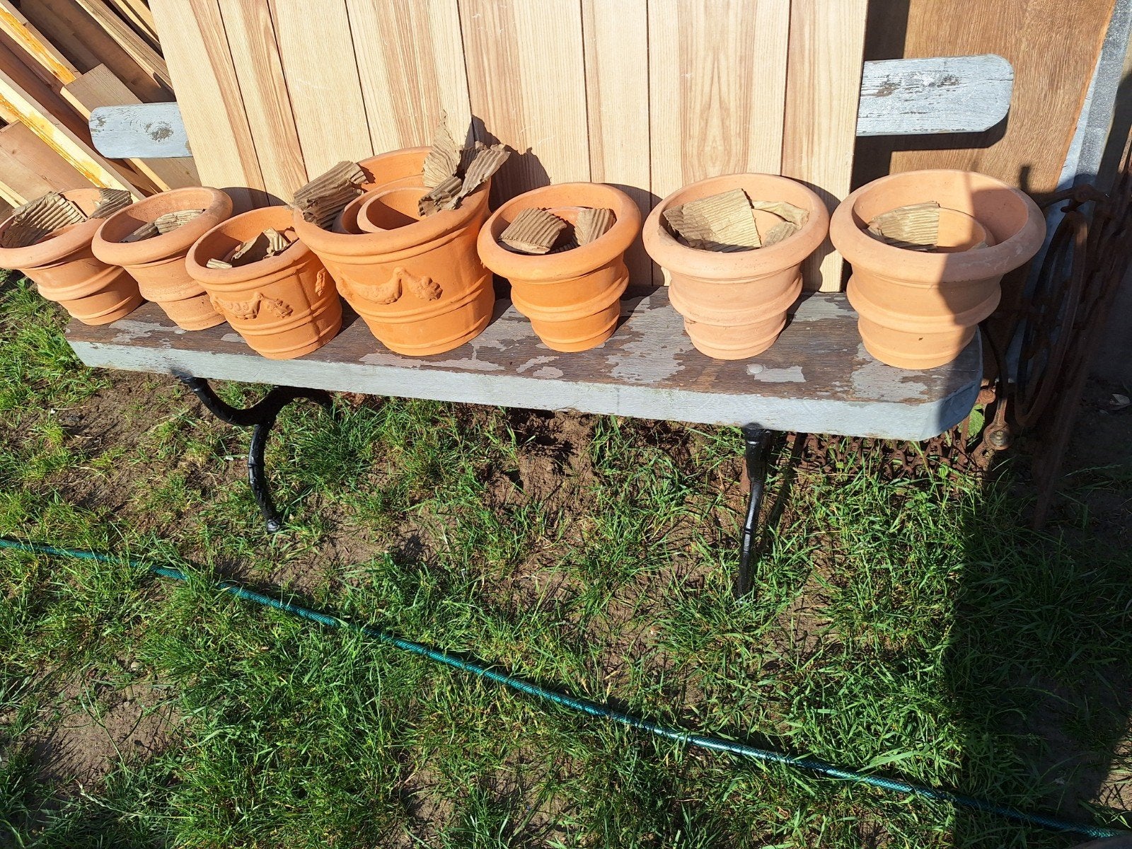Terracotta bloempotten  en potgrond, Ophalen, Terracotta