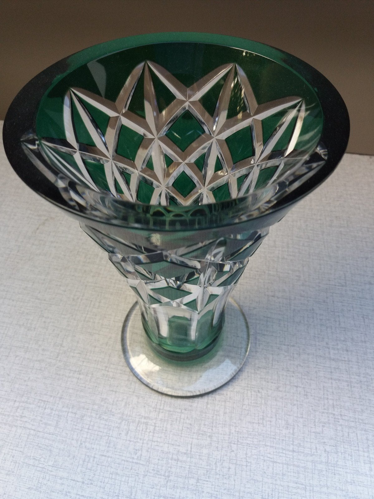 Val Saint Lambert - Vase pour trompette en cristal VSL, Enlèvement ou Envoi