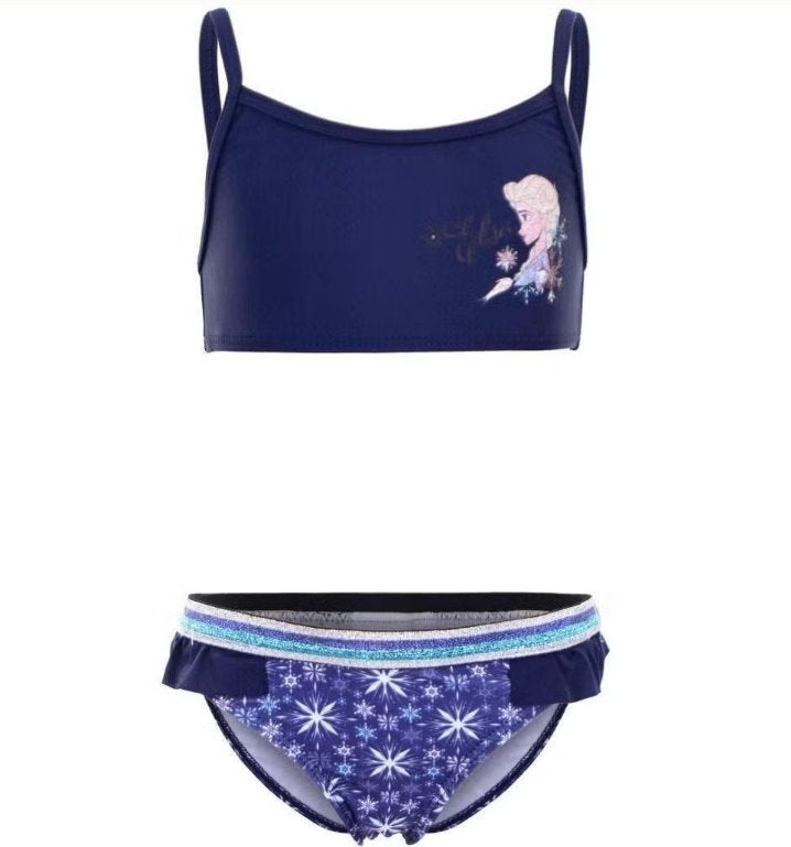 Disney Frozen Bikini Donker Blauw - Maat 104 - 128, Enfants & Bébés, Maillots de bain pour enfants, Neuf, Disney Frozen, Enlèvement ou Envoi
