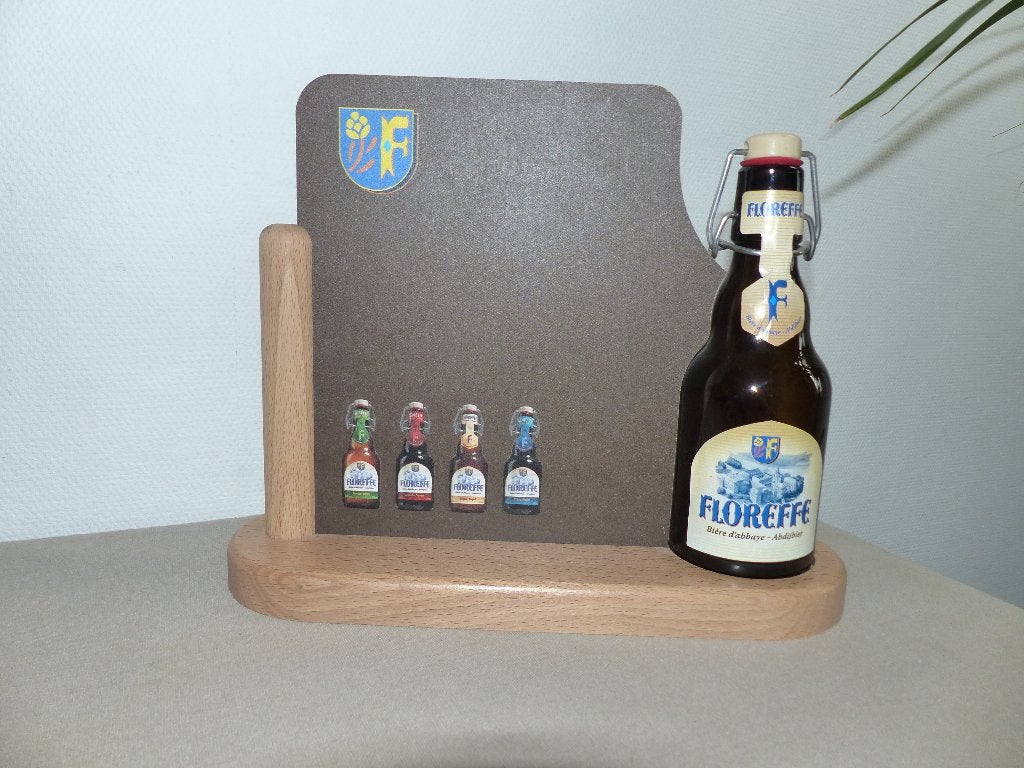 Bouteille de bière Floreffe avec tableau, Collections, Marques de bière, Comme neuf, Enlèvement ou Envoi