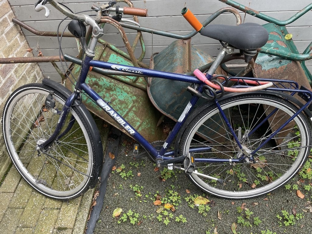 Rambler Classic herenfiets blauw, 3 versnellingen, Ophalen, Gebruikt, Versnellingen
