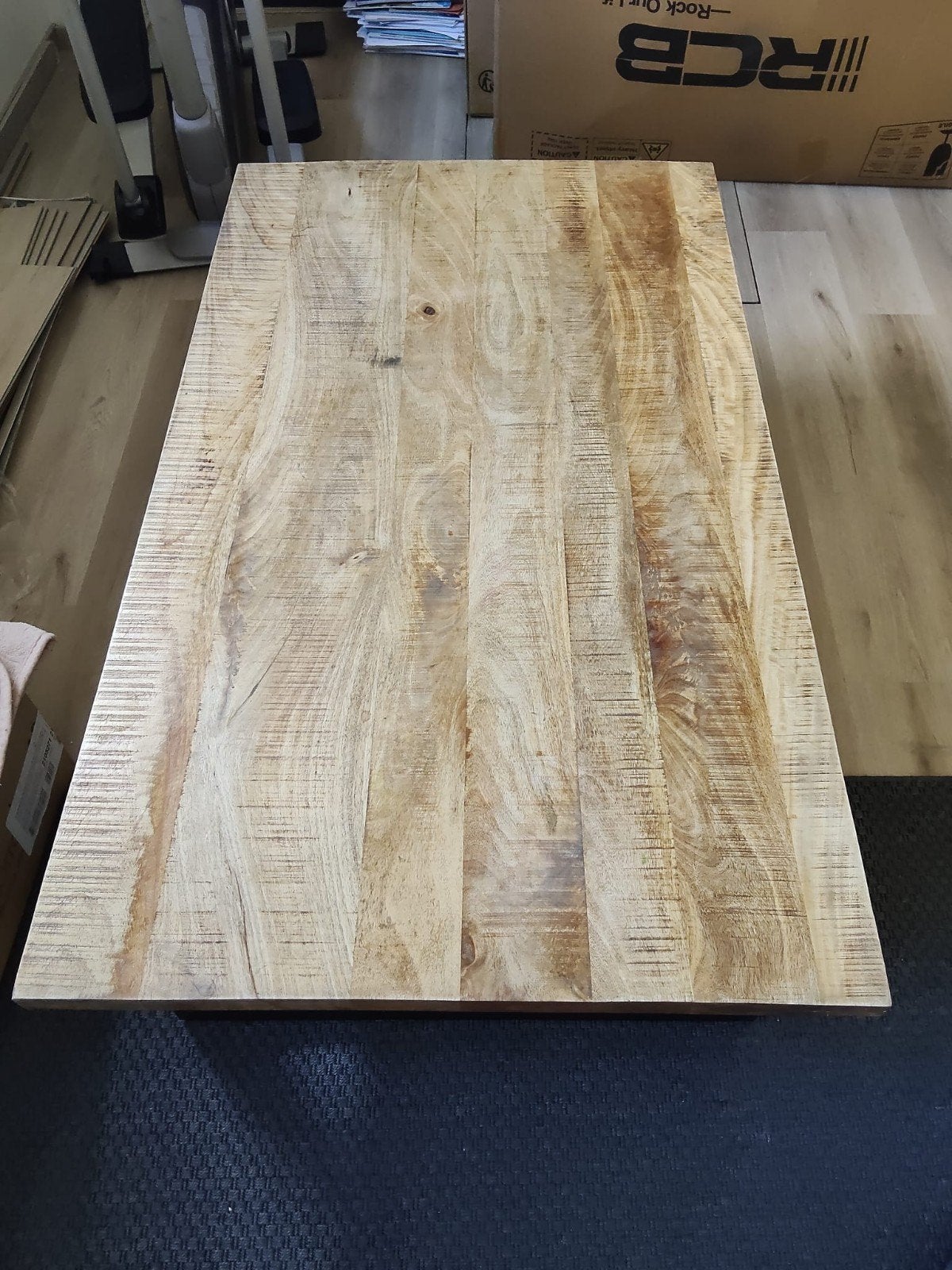 Mangohout salontafel, Ophalen, 100 tot 150 cm, Eikenhout, 50 tot 100 cm