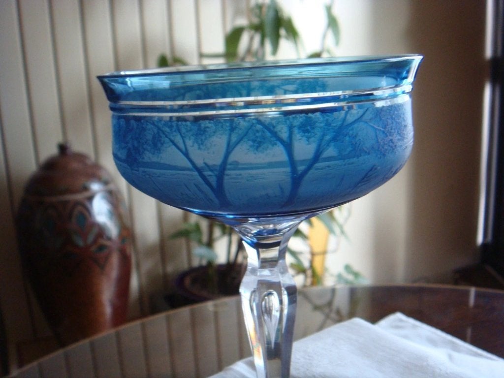 Zeer zeldzaam VAL SAINT LAMBERT champagneglas, Ophalen of Verzenden