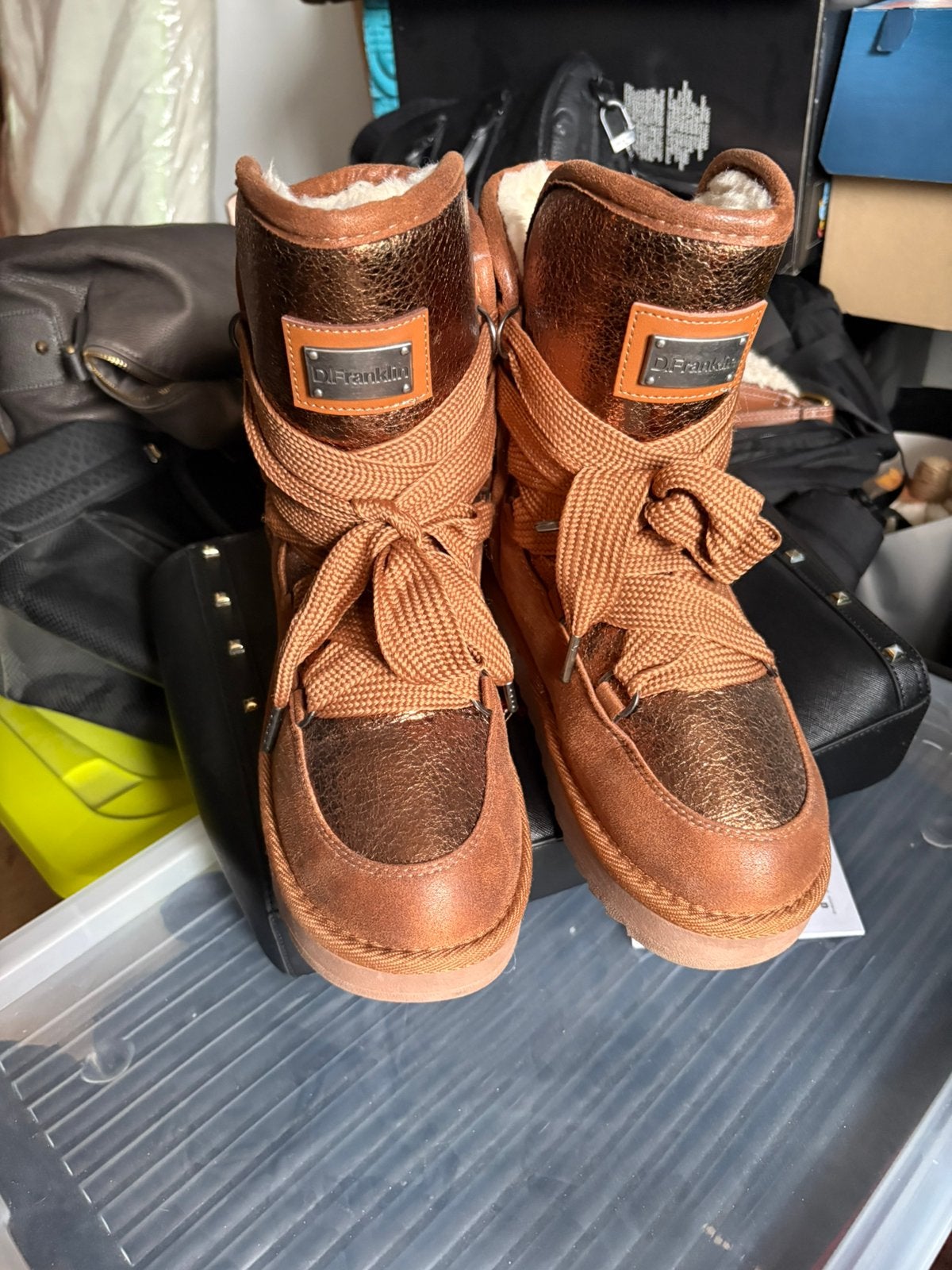 Winterboots D.Franklin, Kleding | Dames, Bruin, Snowboots, Ophalen of Verzenden, Zo goed als nieuw