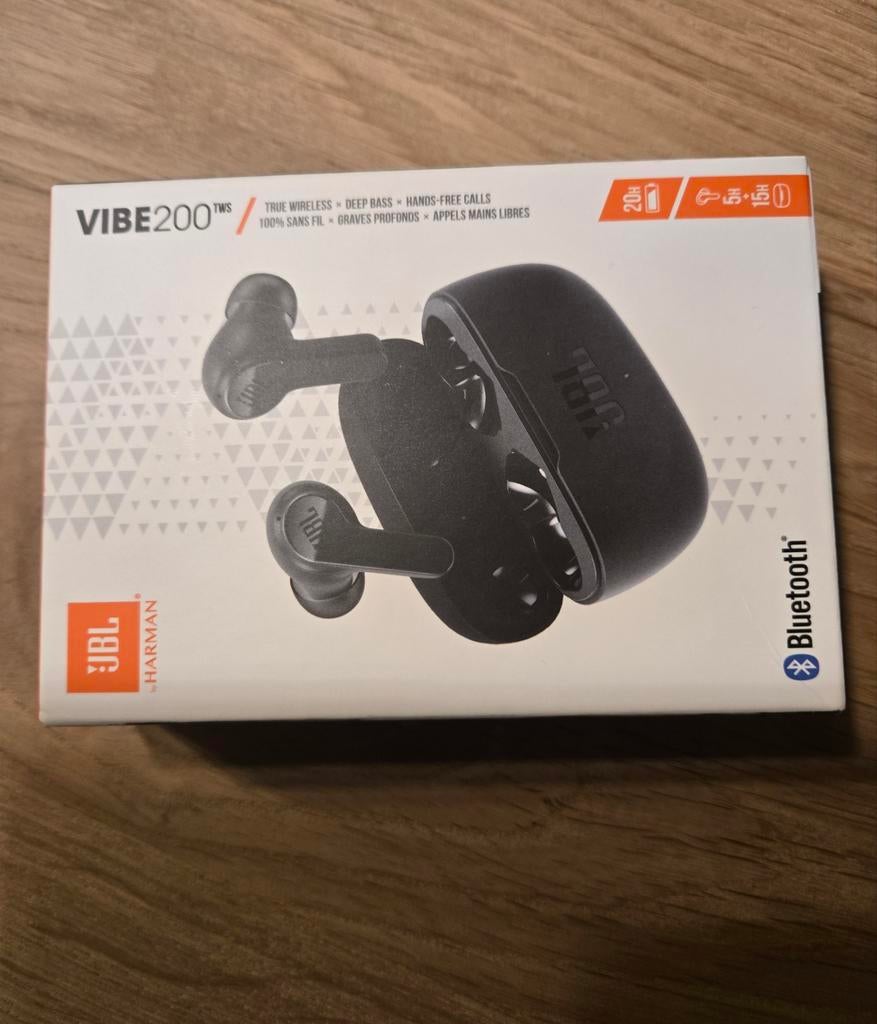 JBL Vibe 200 oordopjes met diepe bas, Ophalen of Verzenden, Zwart, JBL