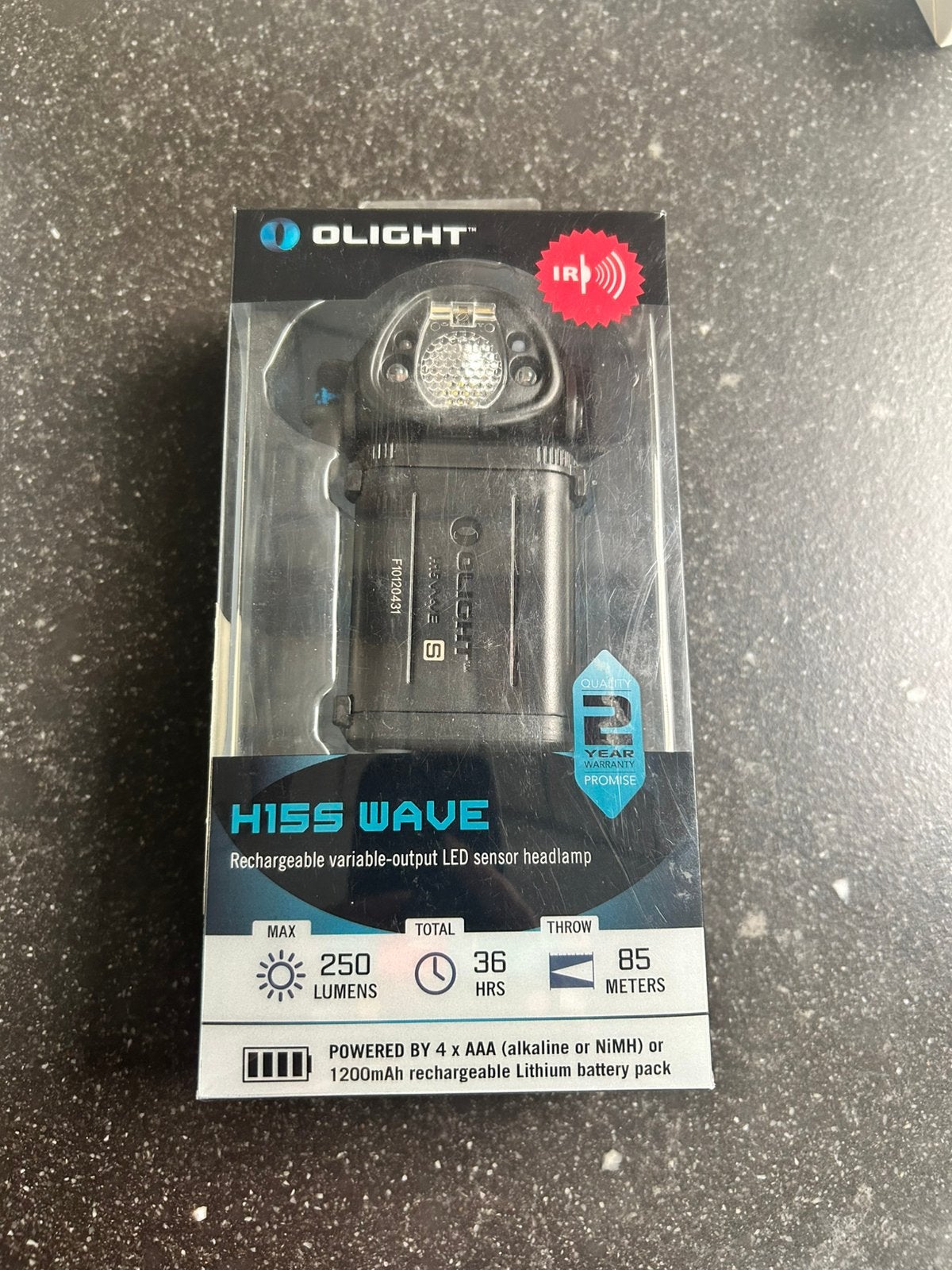 Rechargeable variable-output LED sensor headlamp, Verzenden, Nieuw, Batterij