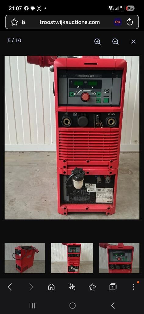Post a soude Fronius Trans tig 3000, Enlèvement