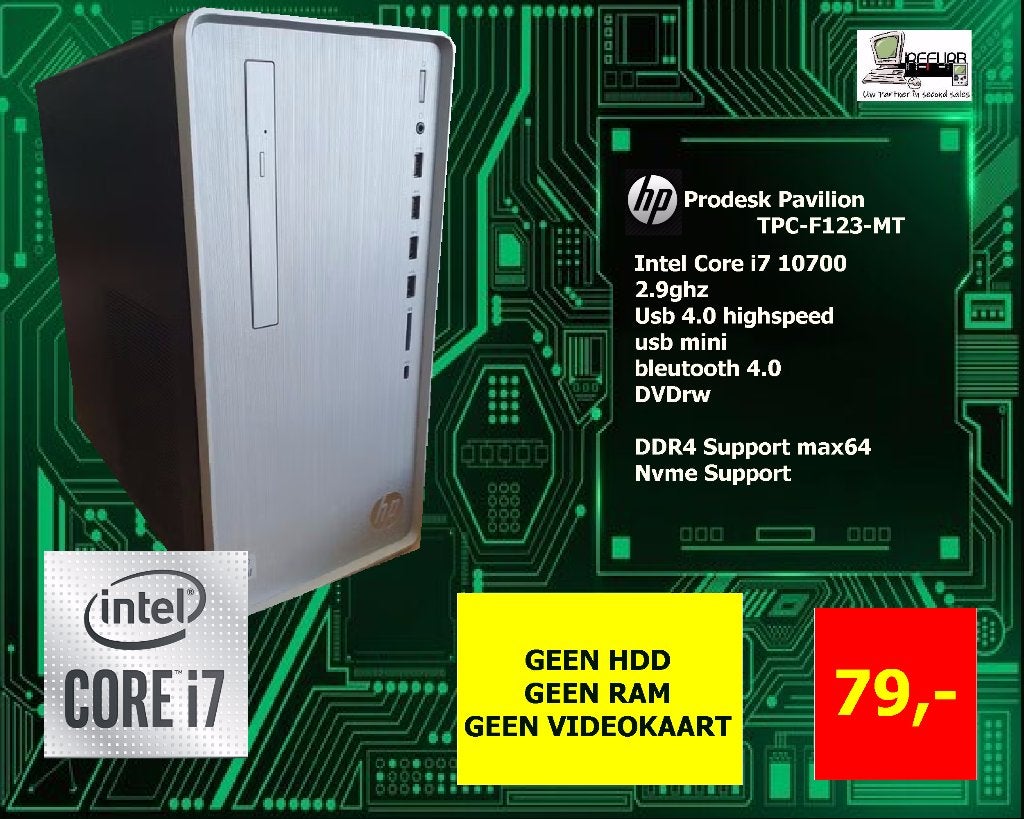 Hp prodesk i7 10700 2.9ghz, Ophalen
