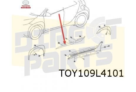 Toyota Aygo X (3/22-) stootlijst voorportier Links (zwart /, Autos : Pièces & Accessoires, Neuf, -, -, Toyota