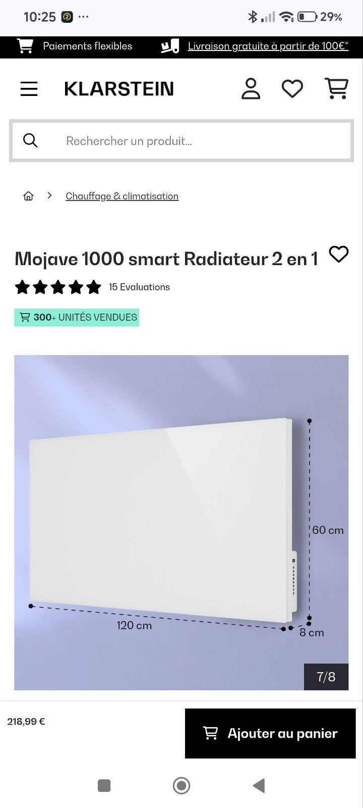 radiateur infrarouge 2/1, Bricolage & Construction, 800 watts ou plus, Comme neuf, Enlèvement, Radiateur
