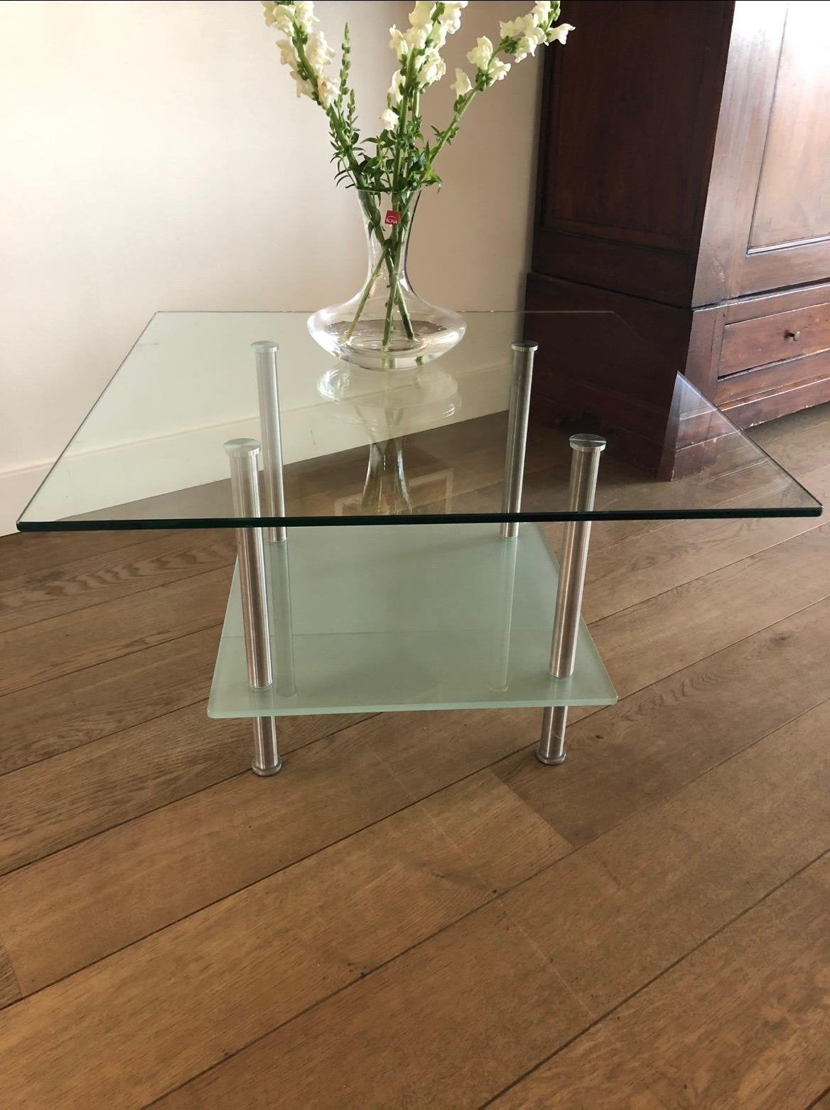 Glazen salontafel, Ophalen, Glas