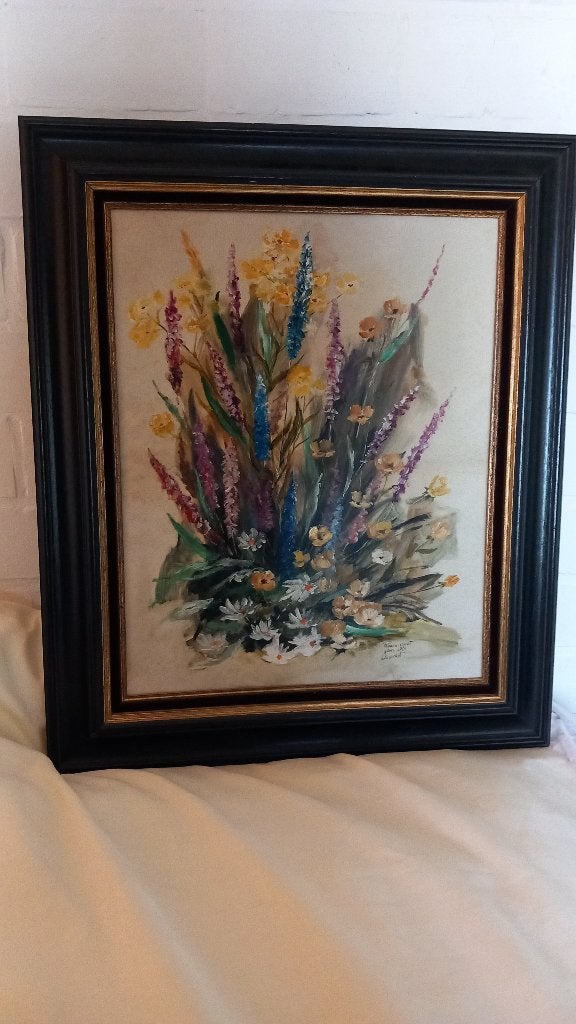 Schilderij  -- Lente boeket, Overige ondergronden, Gedateerd, Olieverf, Ophalen