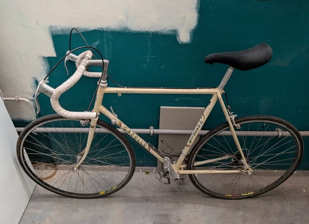Gazelle champion mondial retrokoersfiets 1982, Vélos & Vélomoteurs, Enlèvement, Frein sur jante, Gazelle, Années 60 ou plus récent