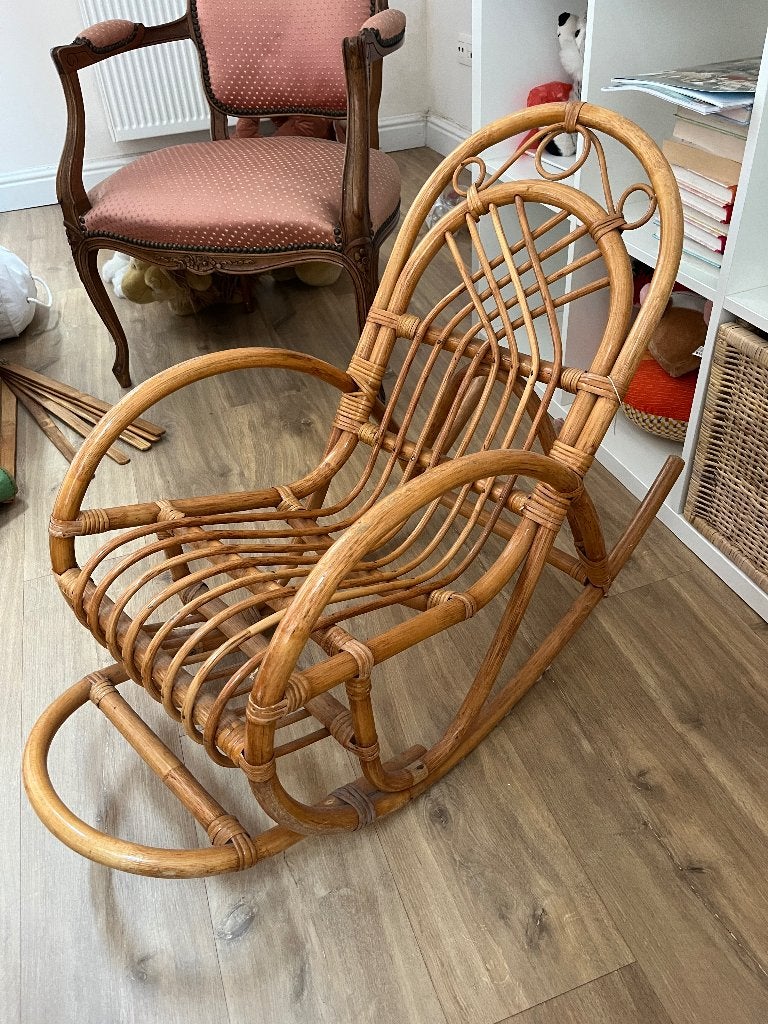 Rotan schommelstoeltje, Ophalen, Zo goed als nieuw, Schommelstoel, Overige merken