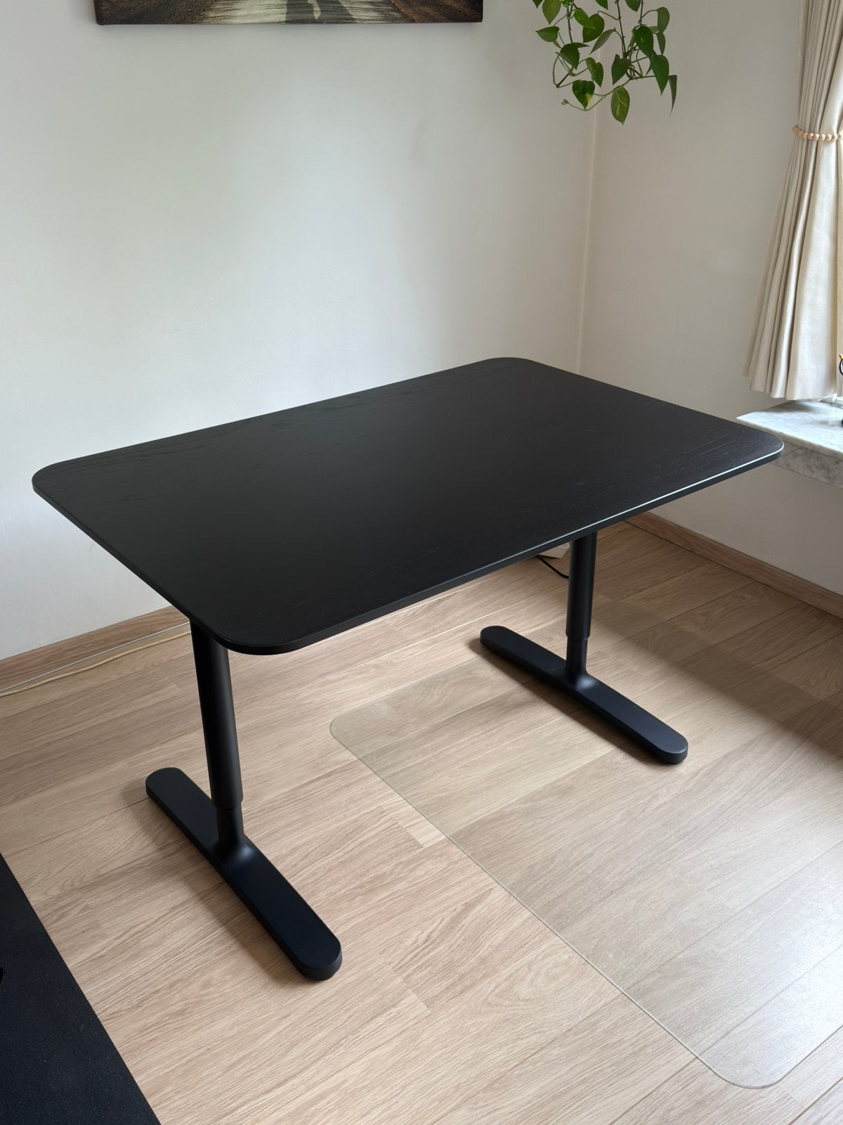 Ikea Bekant bureau 120x80cm hoogte verstelbaar, Huis en Inrichting, Ophalen, Zwart, 120 cm, Hout