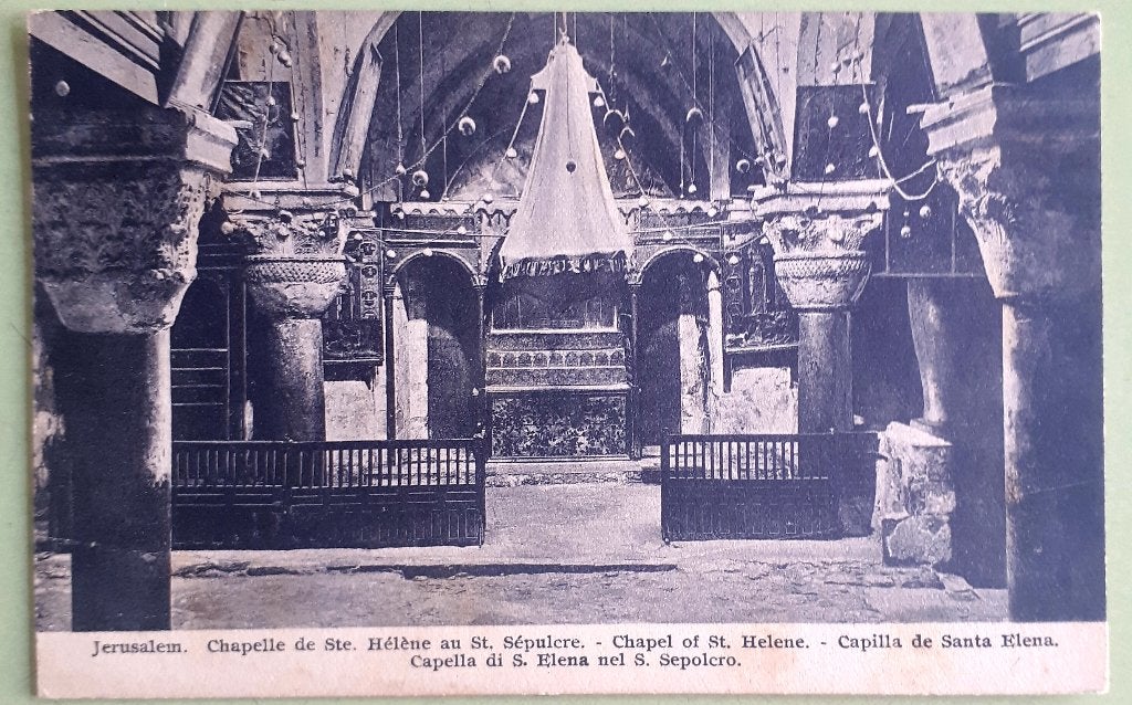 Oude RELIGIEUZE Postkaart : JERUZALEM Kapel H.HELENA Ref.R88, Ophalen of Verzenden, Gebruikt, Kaart of Prent, Christendom | Katholiek