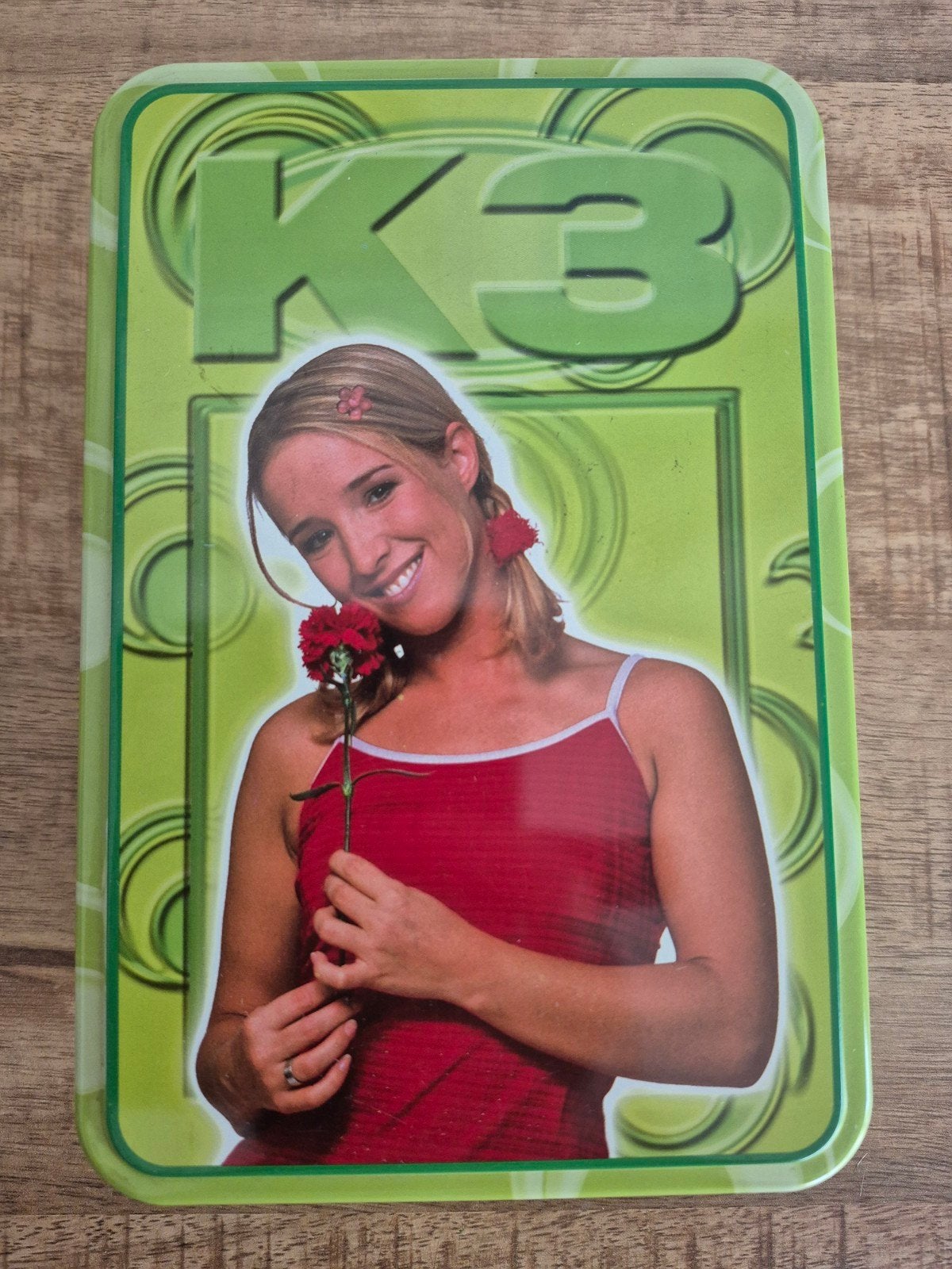 Vintage metalen koektrommel van K3 originals met Kathleen., Ophalen of Verzenden, Zo goed als nieuw