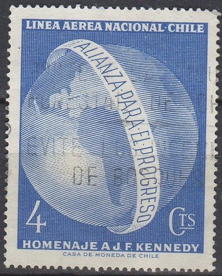 Chili - Hommage aan John F. Kennedy 1964, Timbres & Monnaies, Envoi, Affranchi