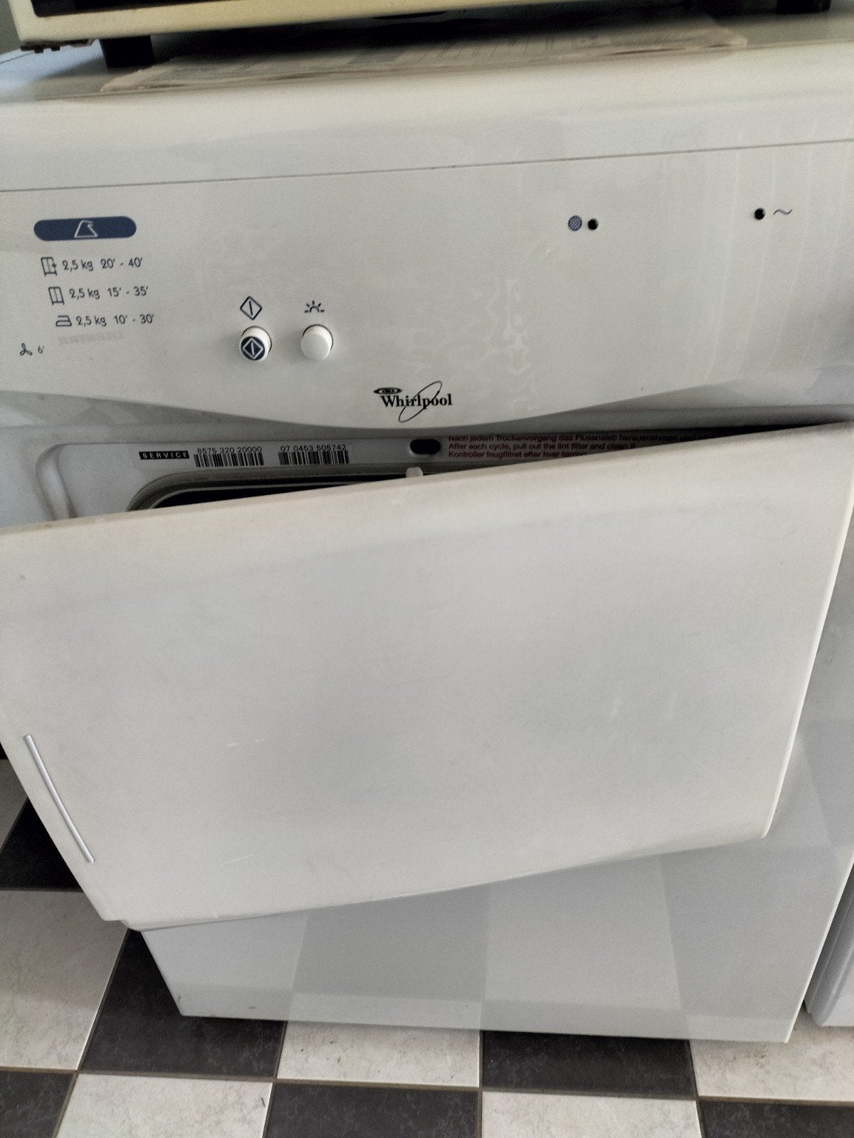 Whirlpool droogkast, Elektronische apparatuur, Ophalen, Gebruikt, Vrijstaand