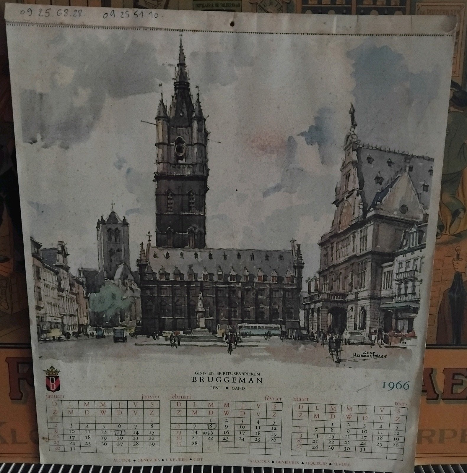 Calendrier à gin Bruggeman pour homme, Divers, Enlèvement ou Envoi