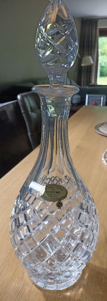KARAF BOHEEMS KRISTAL, Antiek en Kunst, Ophalen of Verzenden