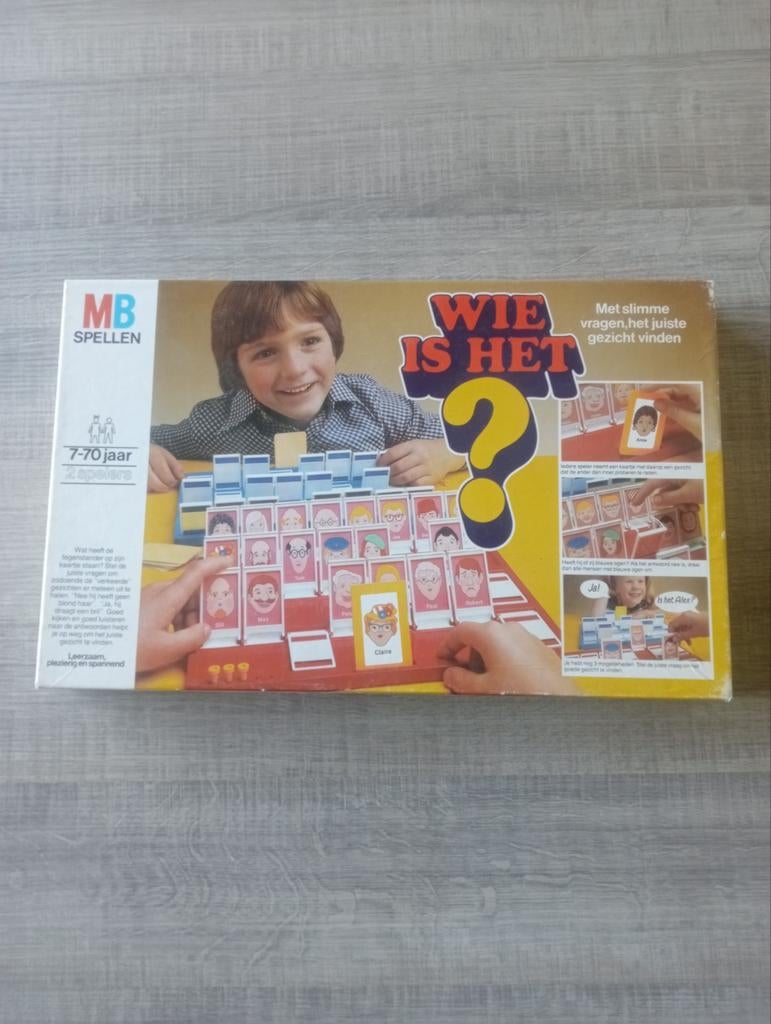 Wie is het ? MB  originele uit 1981, Hobby en Vrije tijd, Gezelschapsspellen | Bordspellen, Een of twee spelers, Ophalen, Zo goed als nieuw