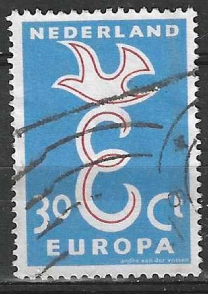 Pays-Bas 1958 - Yvert 692 - Europe (ST), Timbres & Monnaies, Timbres | Pays-Bas, Envoi, Affranchi