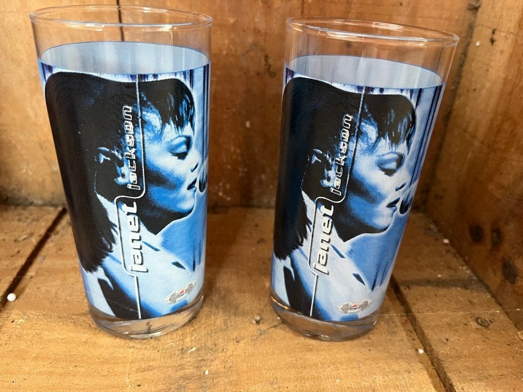2 glazen Pepsi Music - Janet Jackson, Ophalen of Verzenden