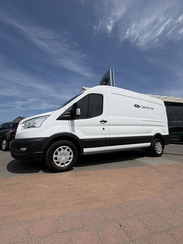 Ford Transit 350L L3H2 TD Trend AUT FWD, Auto's, Stof, 4 cilinders, Wit, Bedrijf