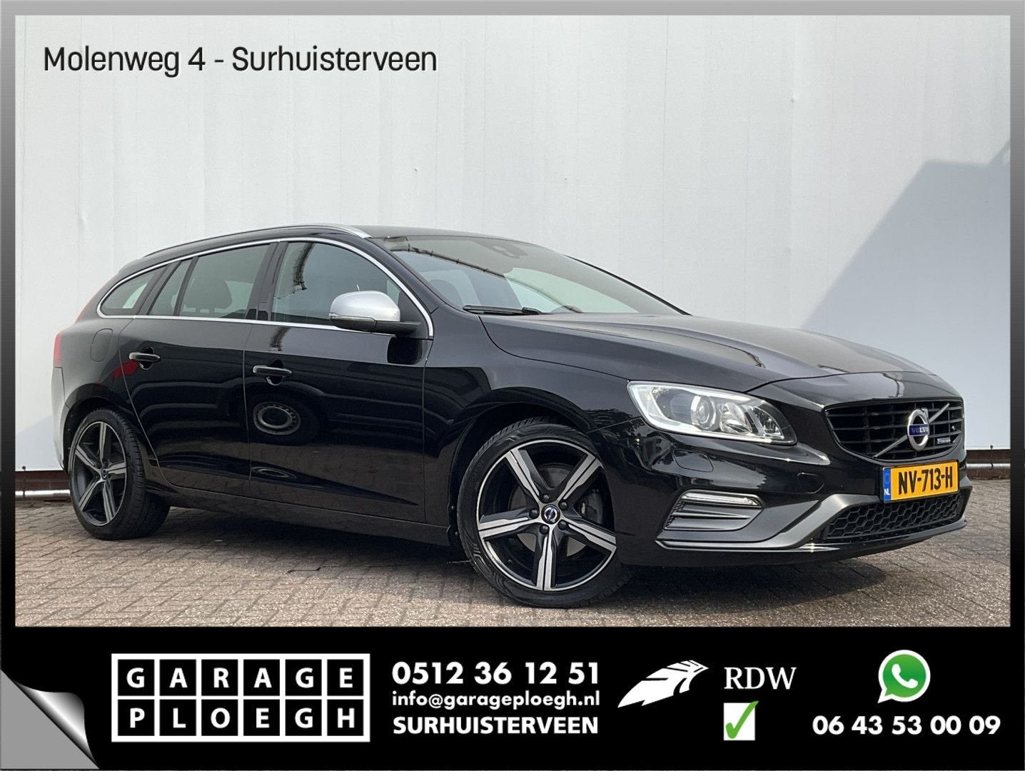Volvo V60 1.5 T3 Nordic+ R-Design Automaat Stoelverw. Trekha, Auto's, Automaat, Blauw, Break, Navigatiesysteem
