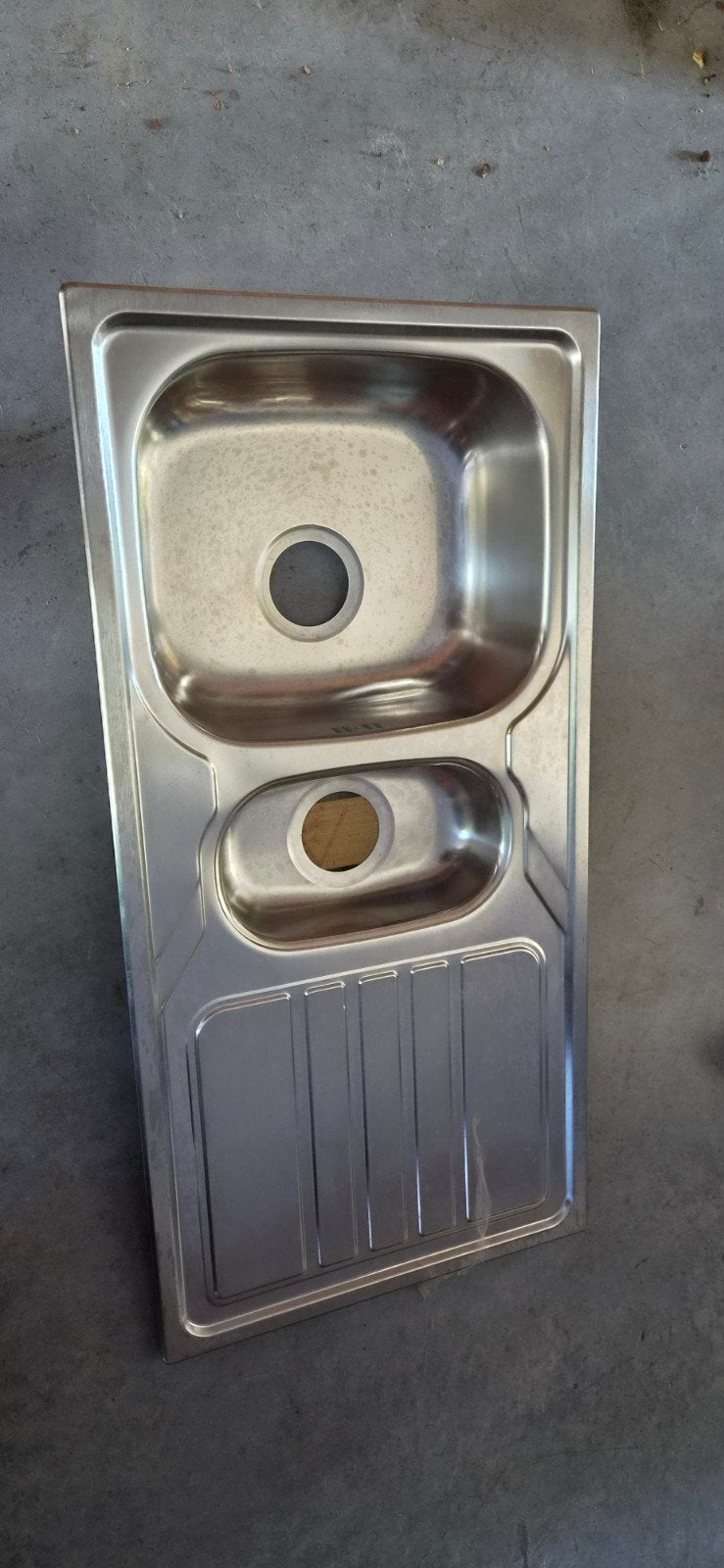 Nouvel évier Van Marcke Bourgogne en acier inoxydable 2 bacs, Enlèvement, Neuf, Inox, Lavabo
