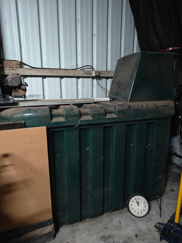 Mazout tank met tankstation, Ophalen, Gebruikt