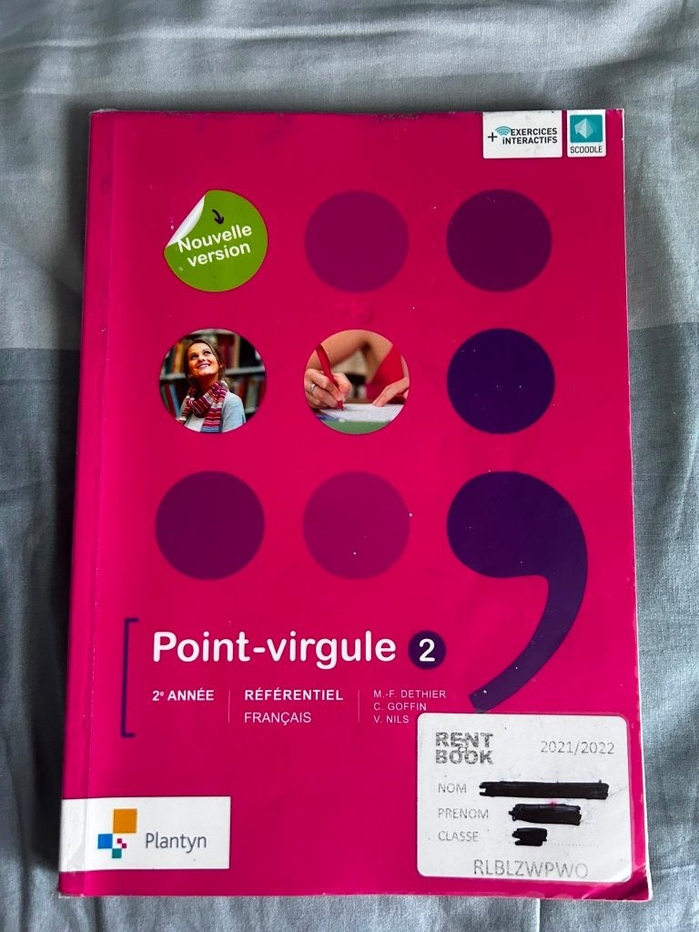 Livre scolaire français 2iem secondaire, Livres, Plantyn, Français, Enlèvement, Utilisé