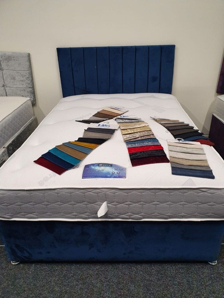 Lit + matelas - Toutes les tailles, Maison & Meubles, Envoi, Neuf, Deux personnes, Crème