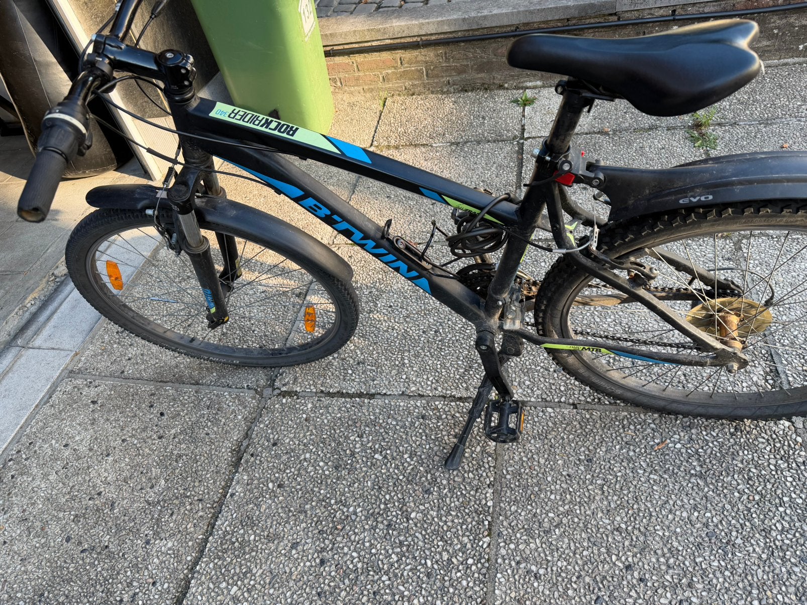 Fiets Rockrider 26 inch, Ophalen, 24 inch of meer, Staal, Velgrem