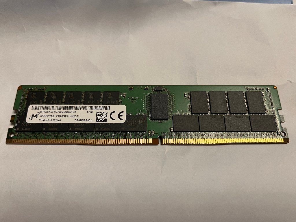 32GB DDR4 ECC DIMM RAM Micron PC4-2400T-RB1-11, Computers en Software, 32 GB, Server, DDR4, Ophalen of Verzenden