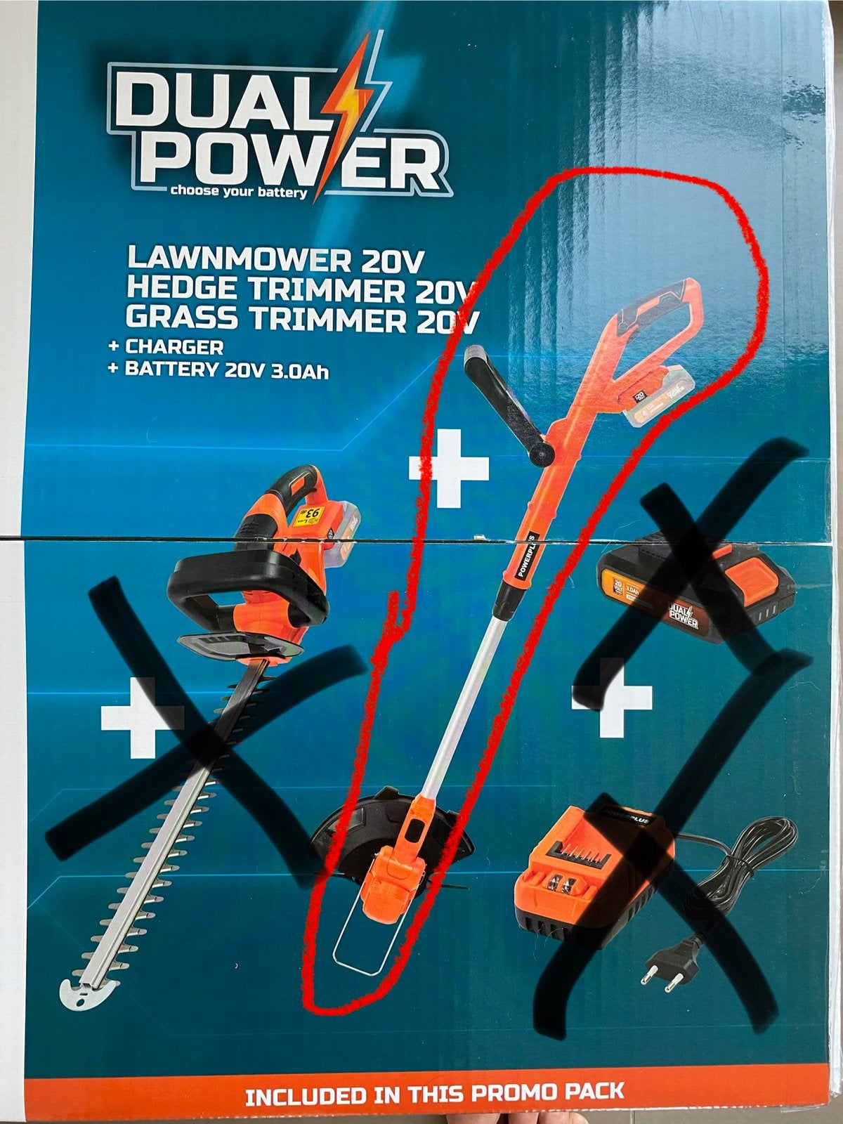 Kantenmaaier Power Plus Dual Power, Tuin en Terras, Grastrimmers, Ophalen, Nieuw