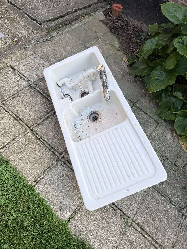 Spoelbak villeroy & Boch met mengkraan, Huis en Inrichting, Ophalen, Gebruikt, Wit, 50 tot 100 cm