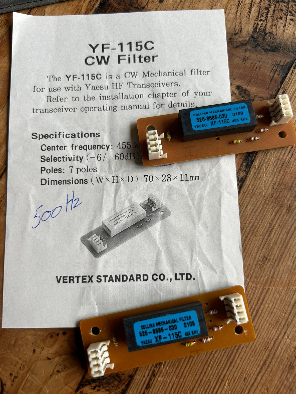 yaesu cw filters (ft1000 series), Ophalen of Verzenden, Zo goed als nieuw